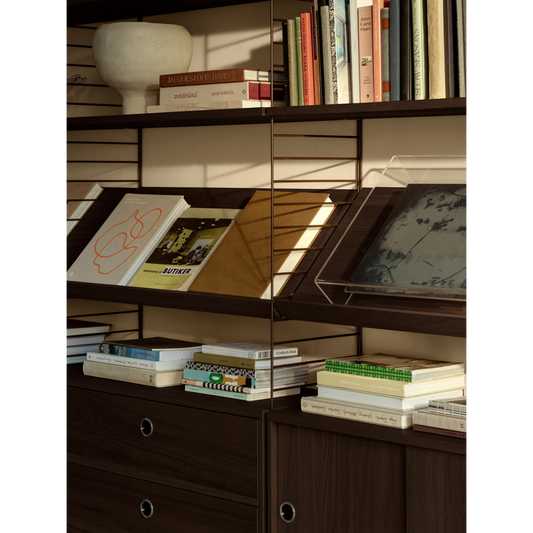 Magazine shelf solid - W58 x D30 x H15, Dark oak - image 2