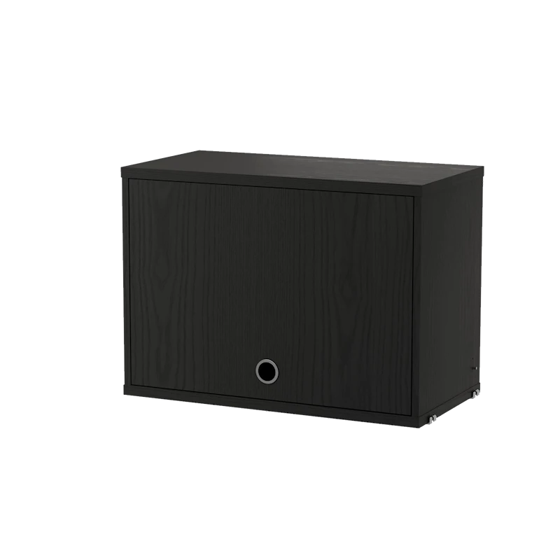 Cabinet with flip door - W58 x D30 x H42, Black stained ash