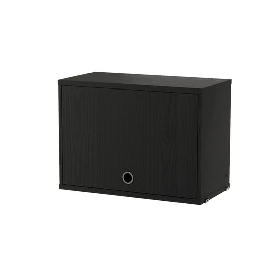 Cabinet with flip door - W58 x D30 x H42, Black stained ash