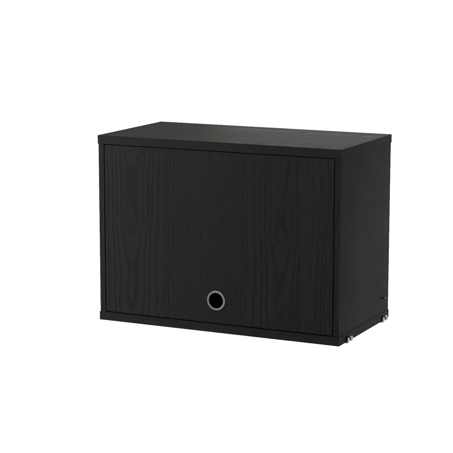 Cabinet with flip door - W58 x D30 x H42, Black stained ash - image 3