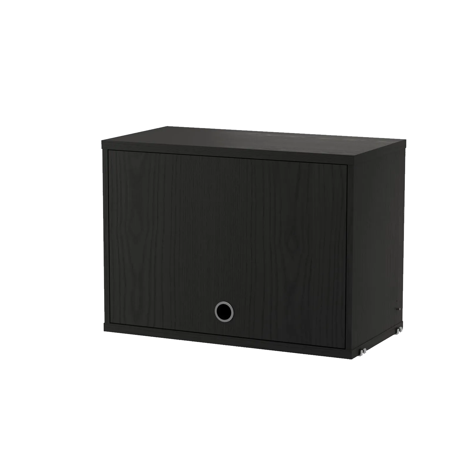 Cabinet with flip door - W58 x D30 x H42, Black stained ash - image 3