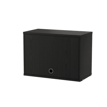 Cabinet with flip door - W58 x D30 x H42, Black stained ash - image 3
