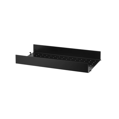 Metal shelf high edge - W58 x D30, Black