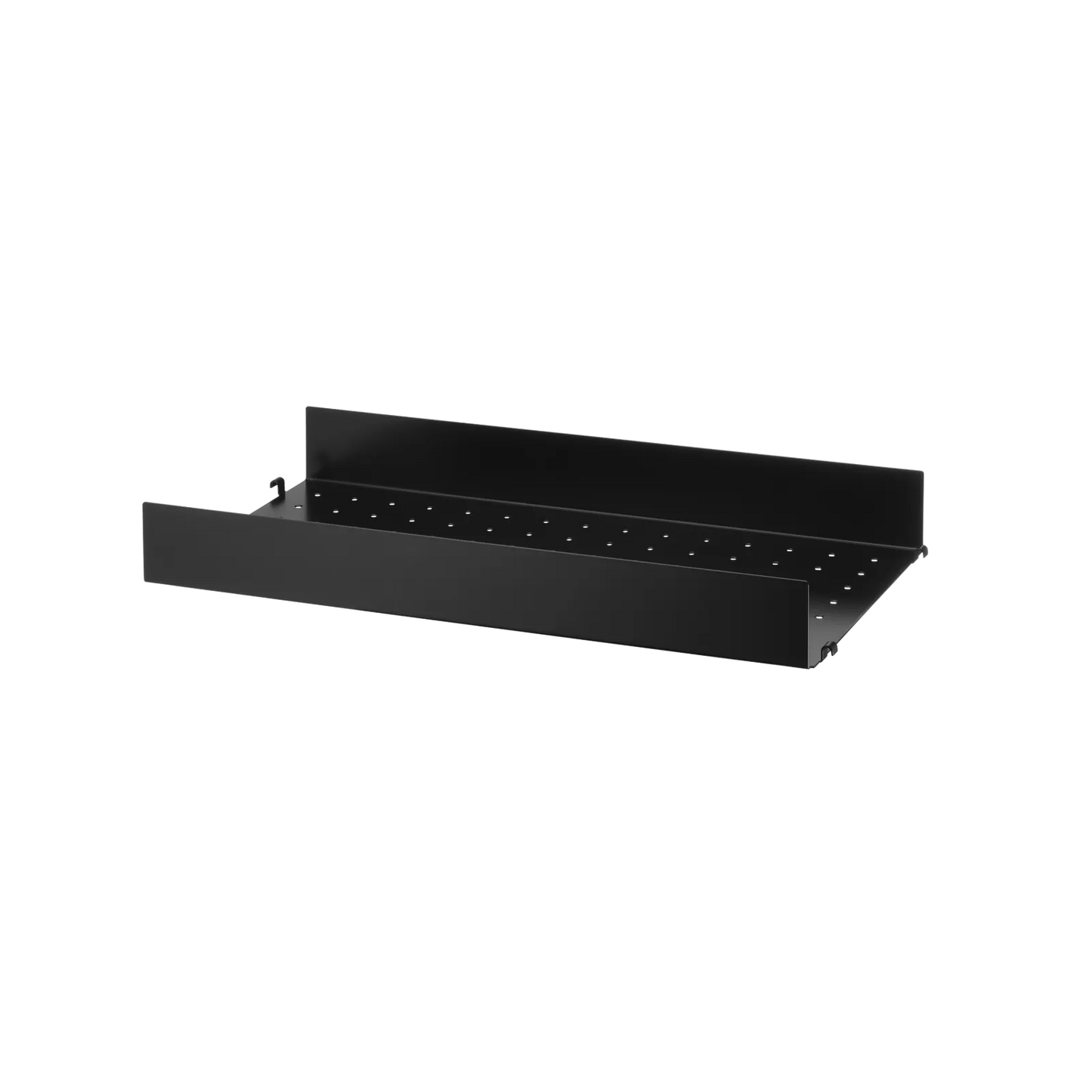 Metal shelf high edge - W58 x D30, Black - image 3