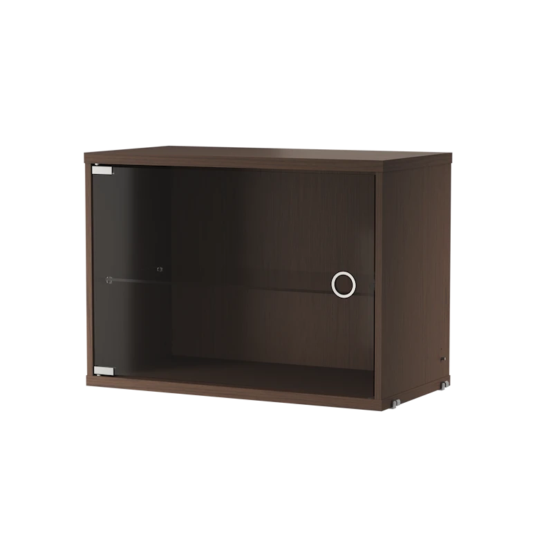 Display cabinet with swing glass door - W58 x D30 x H42, Dark oak