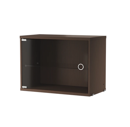 Display cabinet with swing glass door - W58 x D30 x H42, Dark oak