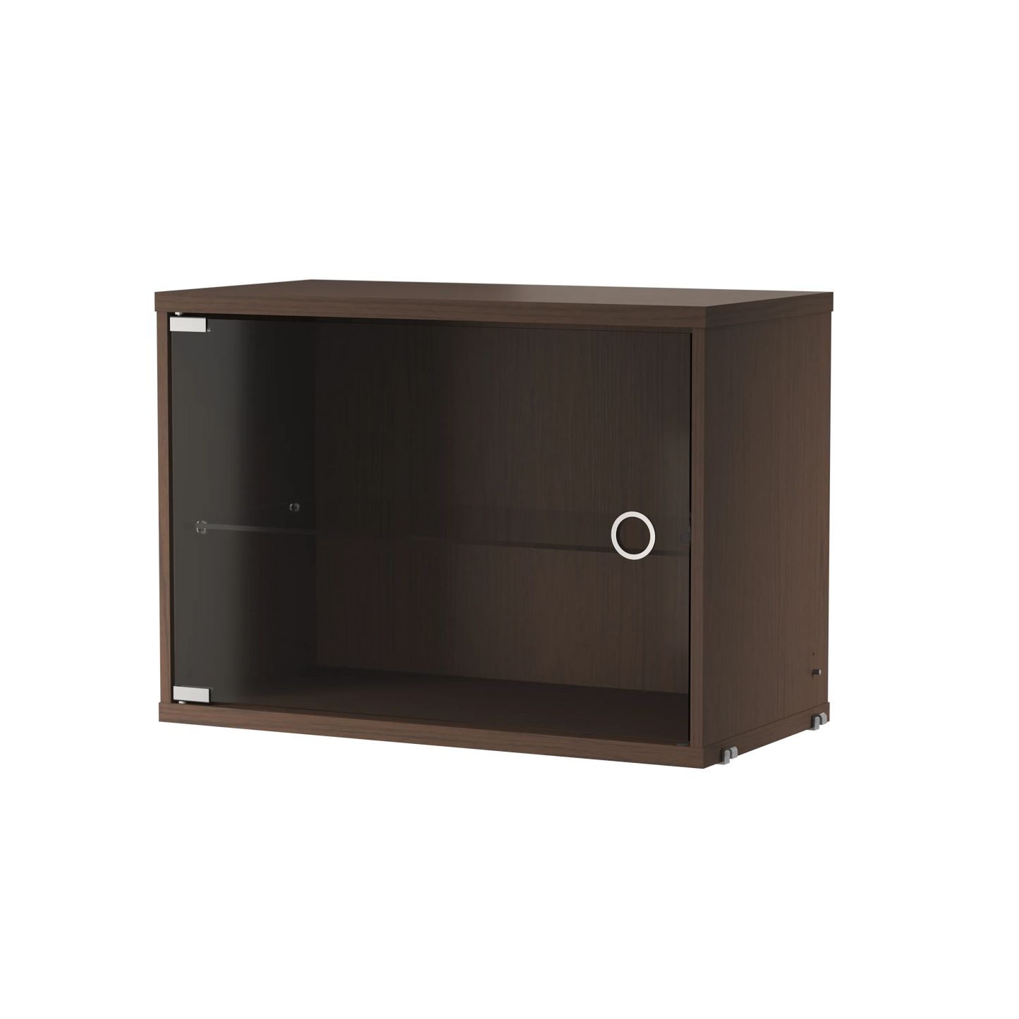 Display cabinet with swing glass door - W58 x D30 x H42, Dark oak - image 2