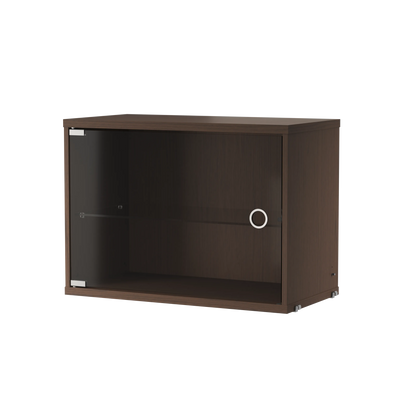 Display cabinet with swing glass door - W58 x D30 x H42, Dark oak - image 2