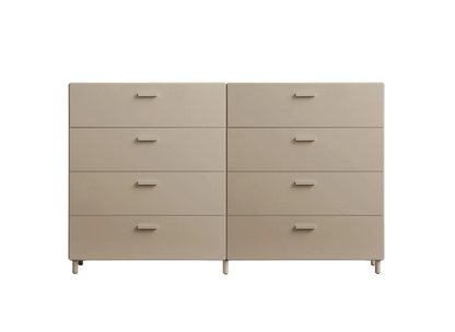 Two wide Relief drawers with legs Beige