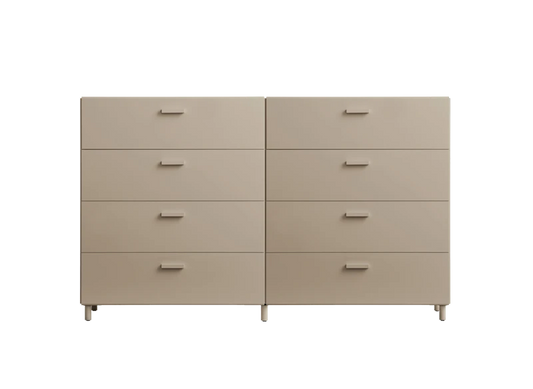 Two wide Relief drawers with legs Beige