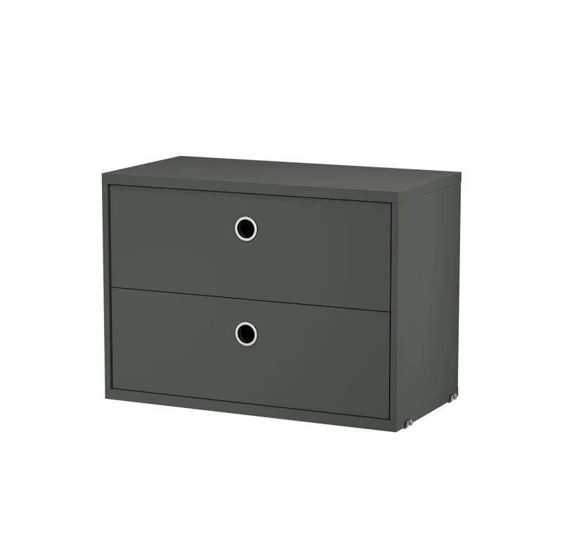 Chest of drawers - W58 x D30 x H42, Dark grey