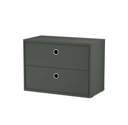 Chest of drawers - W58 x D30 x H42, Dark grey