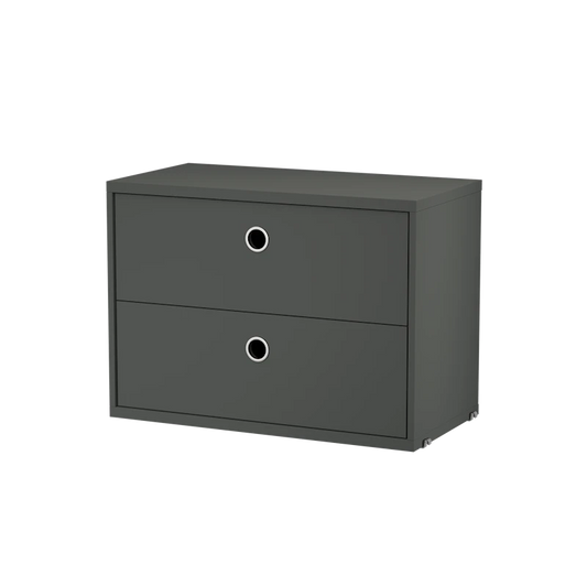 Chest of drawers - W58 x D30 x H42, Dark grey