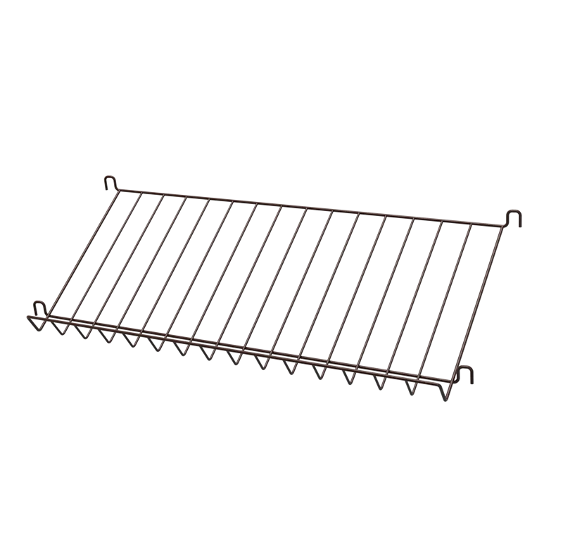 Magazine shelf metal - W78 x D30 x H15, Dark brown