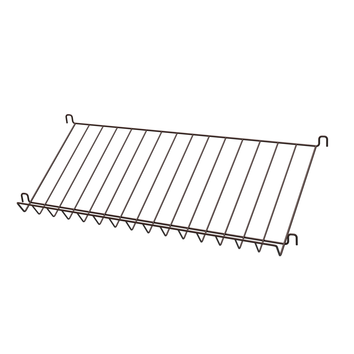 Magazine shelf metal - W78 x D30 x H15, Dark brown - image 2