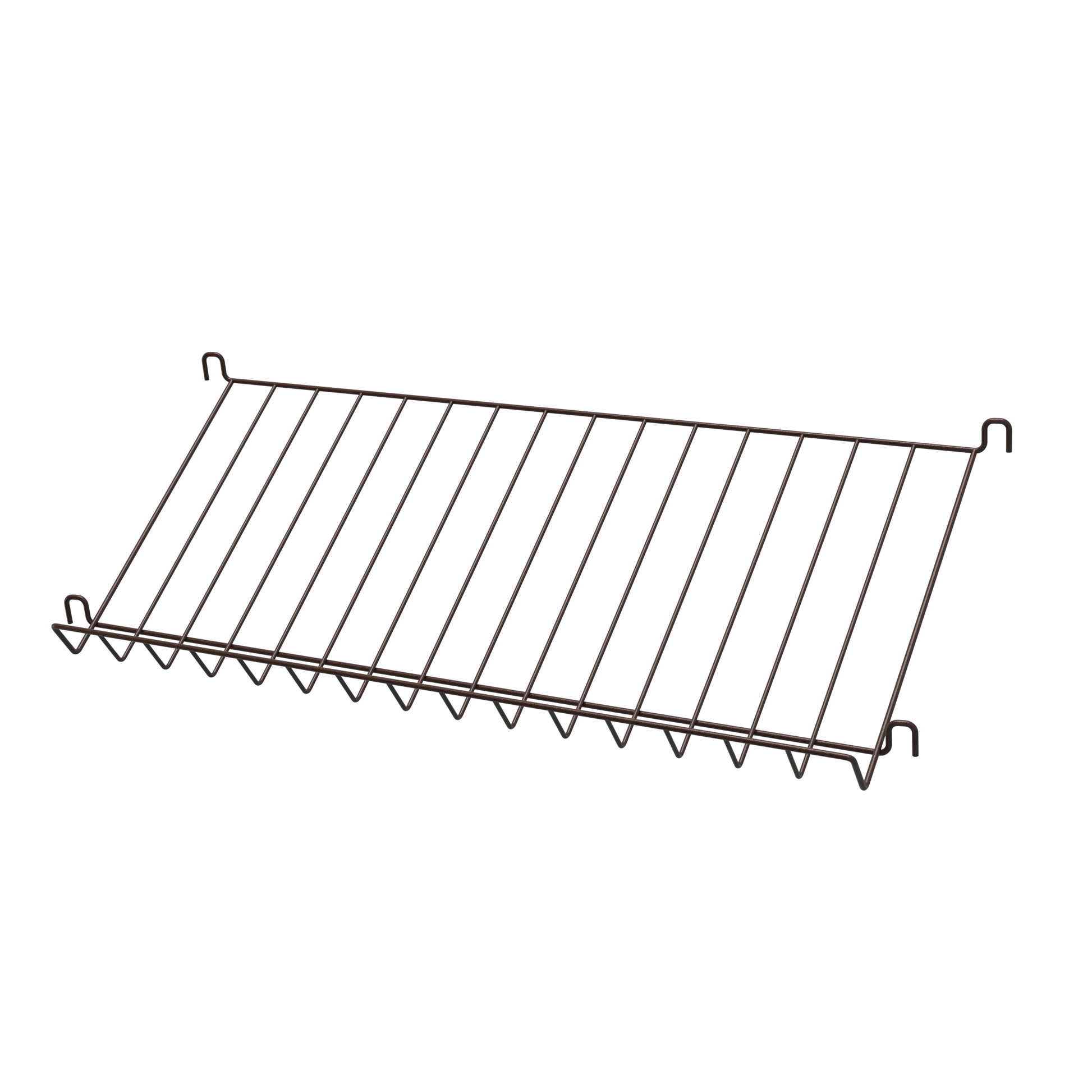 Magazine shelf metal - W78 x D30 x H15, Dark brown - image 2