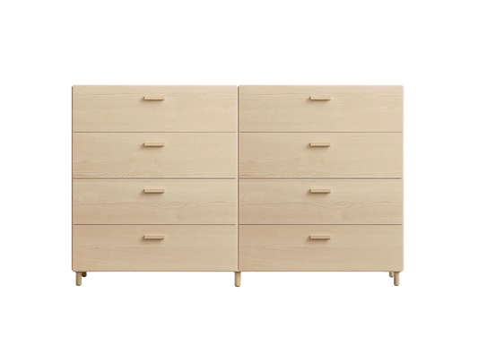Two wide Relief drawers with legs Ash/Ash