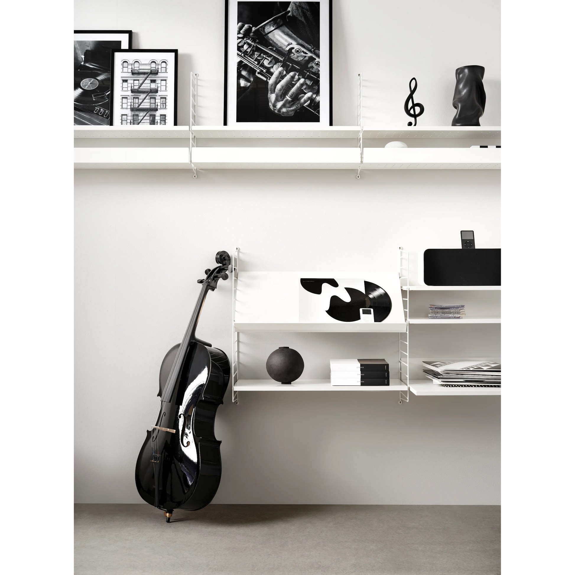 Magazine shelf solid - W78 x D30 x H15, White - image 2