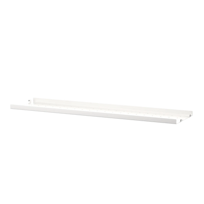 Metal shelf low edge - W78 x D20, White - image 3