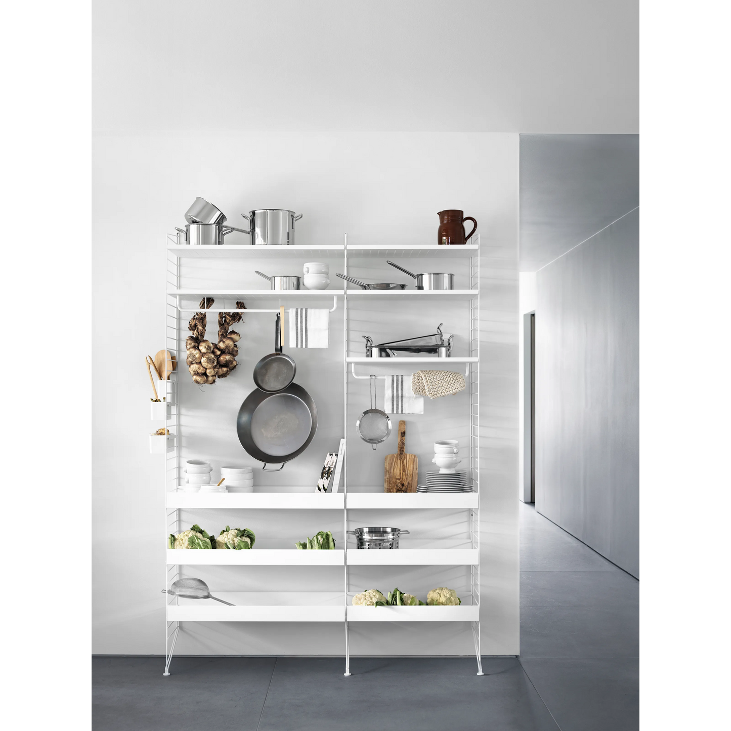 Metal shelf high edge - W58 x D30, White - image 2