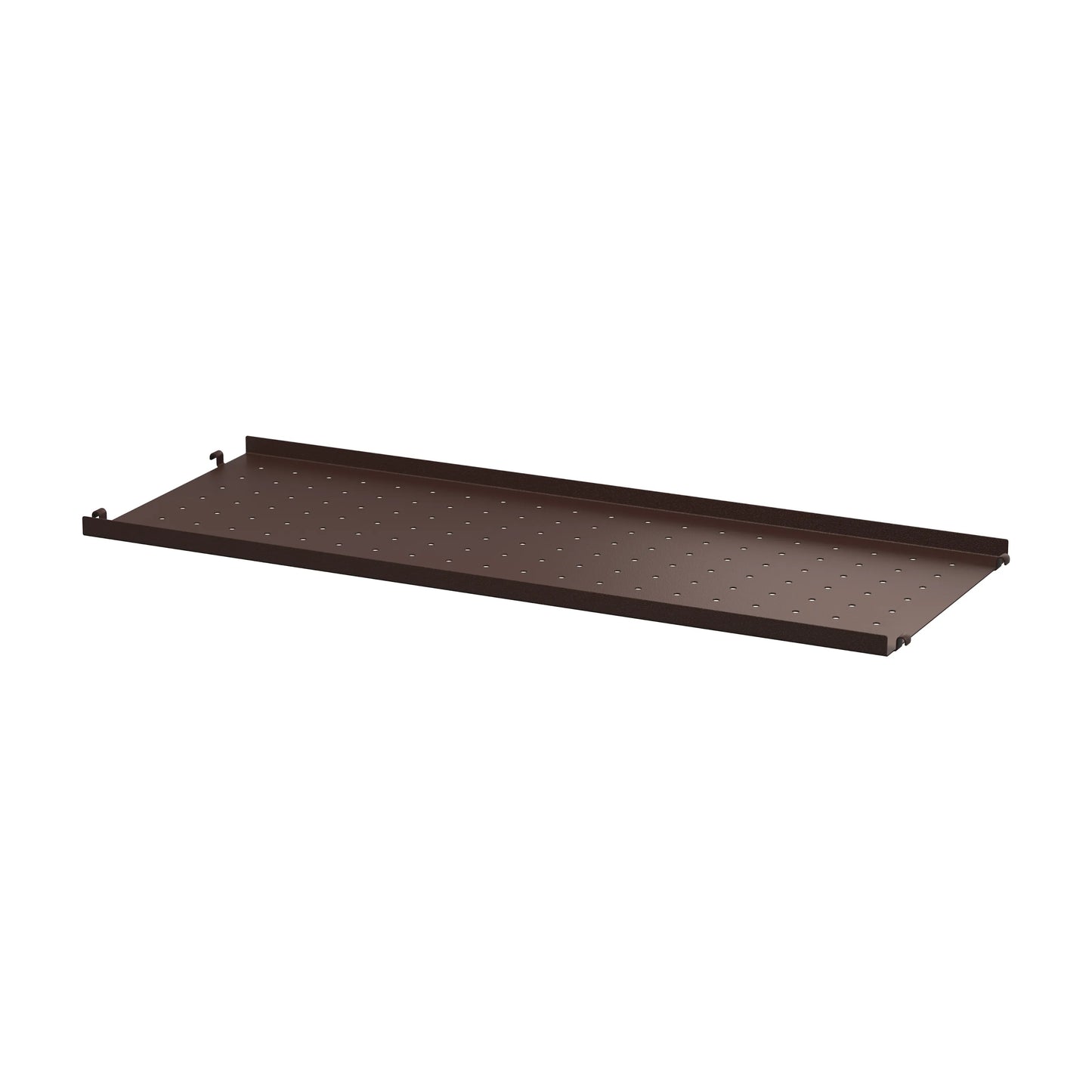 Metal shelf low edge - W78 x D30, Dark brown - image 3
