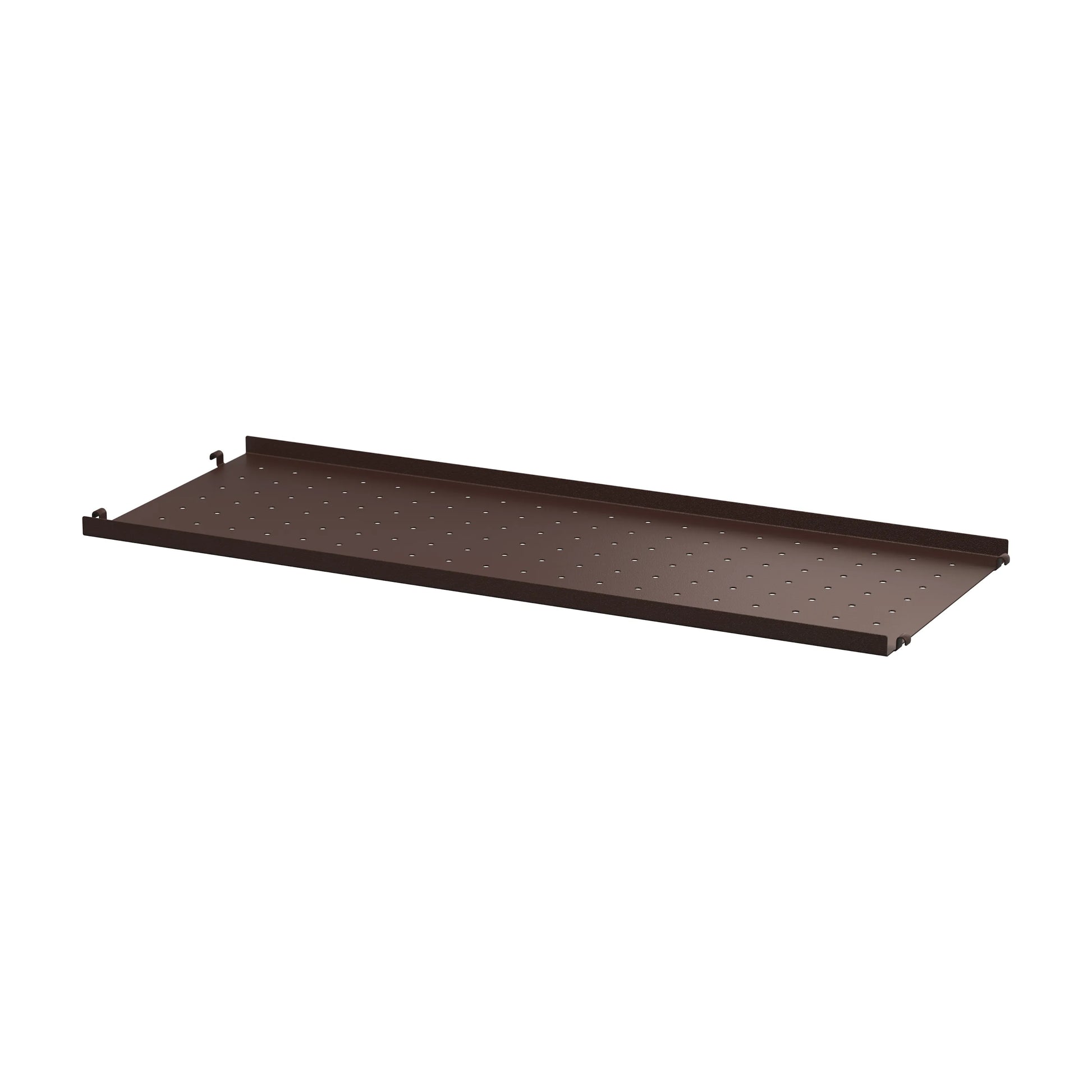 Metal shelf low edge - W78 x D30, Dark brown - image 3