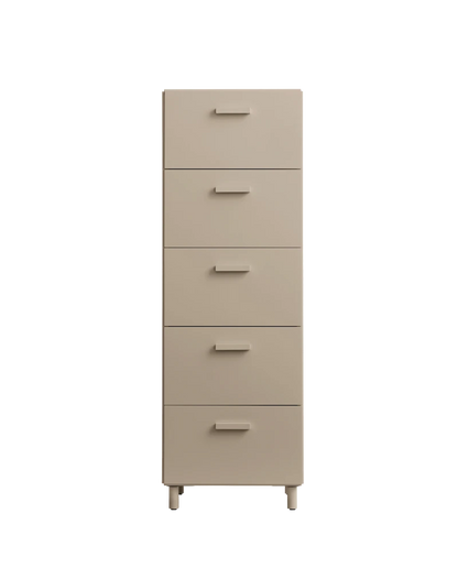 Relief Chest of drawers, tall Beige