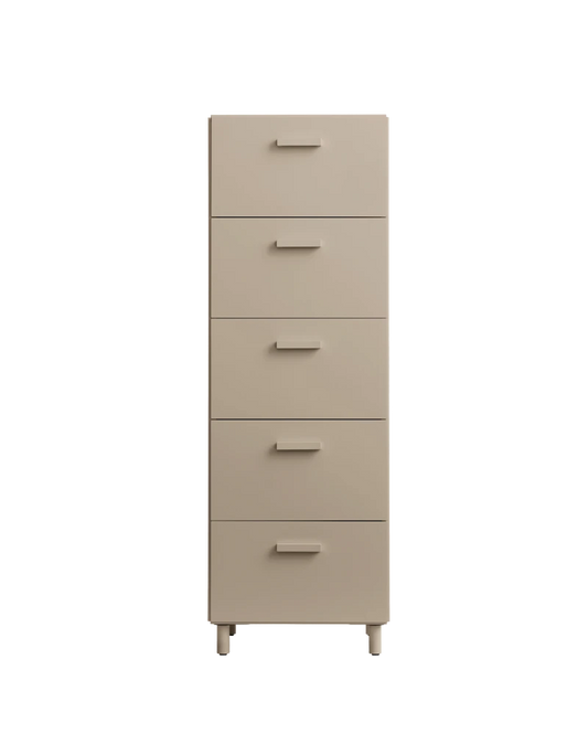 Relief Chest of drawers, tall Beige