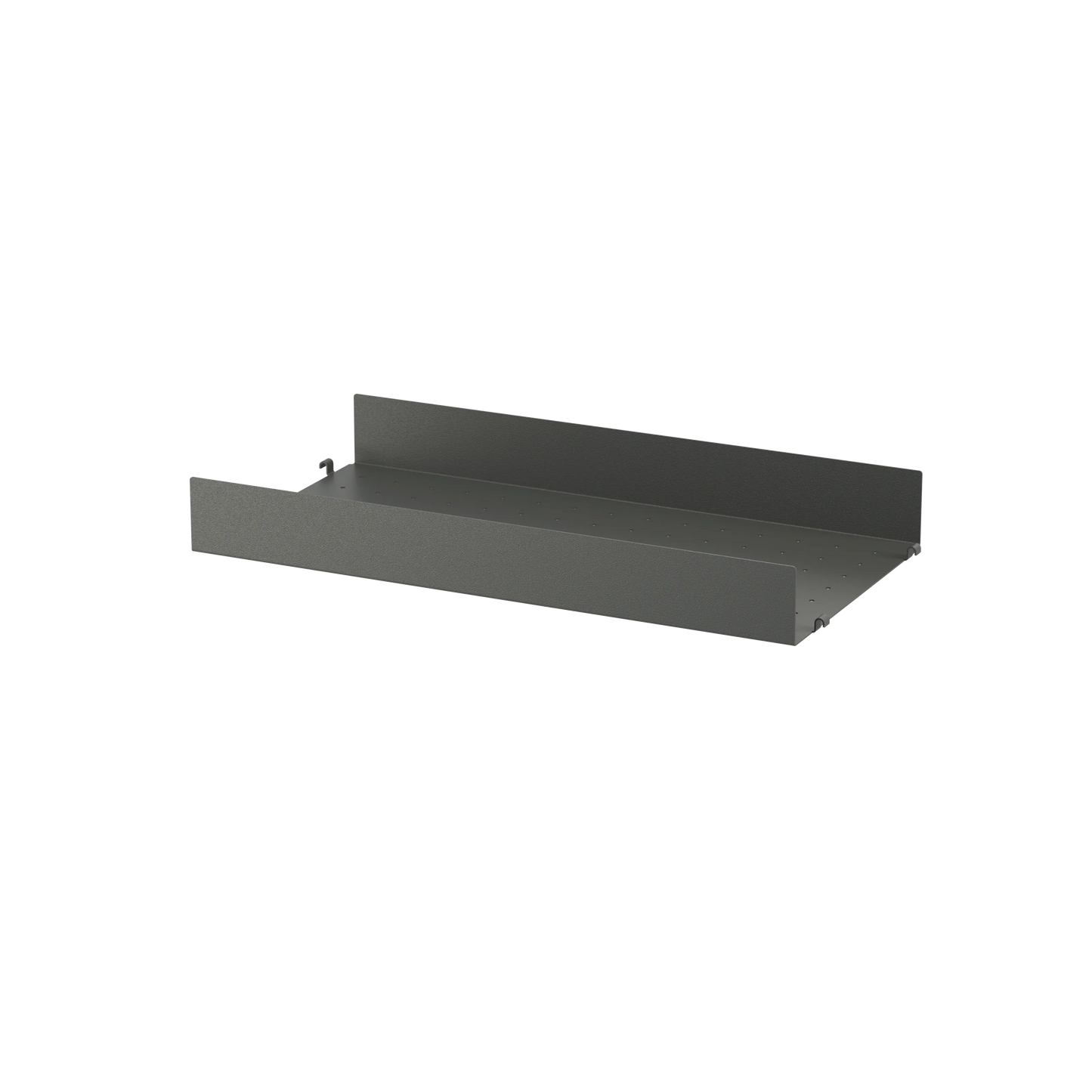 Metal shelf high edge - W58 x D30, Dark grey - image 2