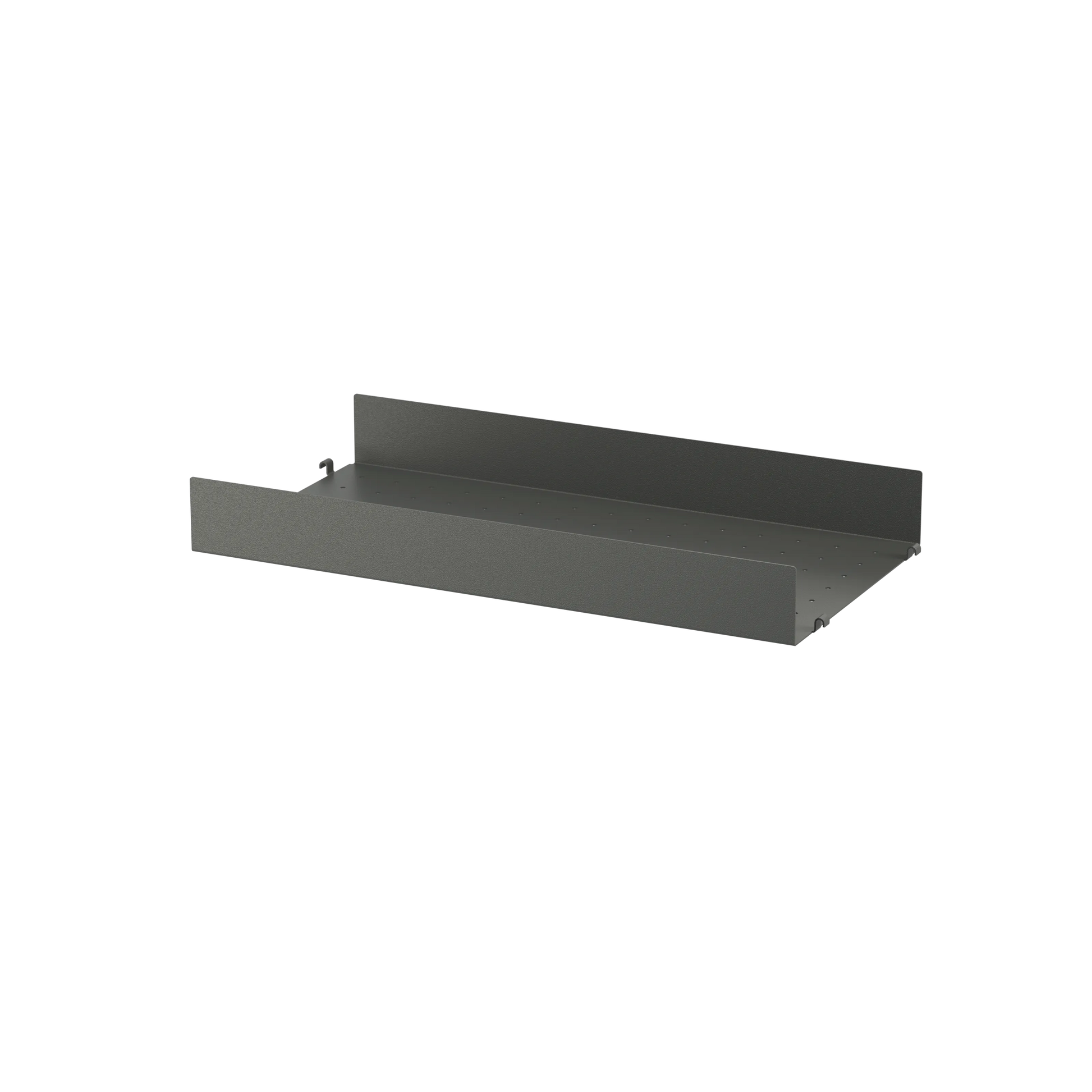 Metal shelf high edge - W58 x D30, Dark grey - image 2