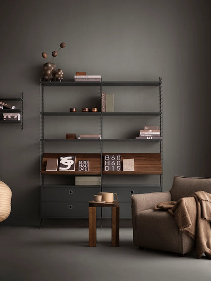 Shelf - W78 x D20, Dark grey, 3-pack