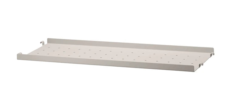 Metal shelf low edge - W58 x D20, Beige