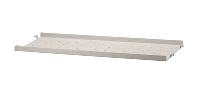Metal shelf low edge - W58 x D20, Beige