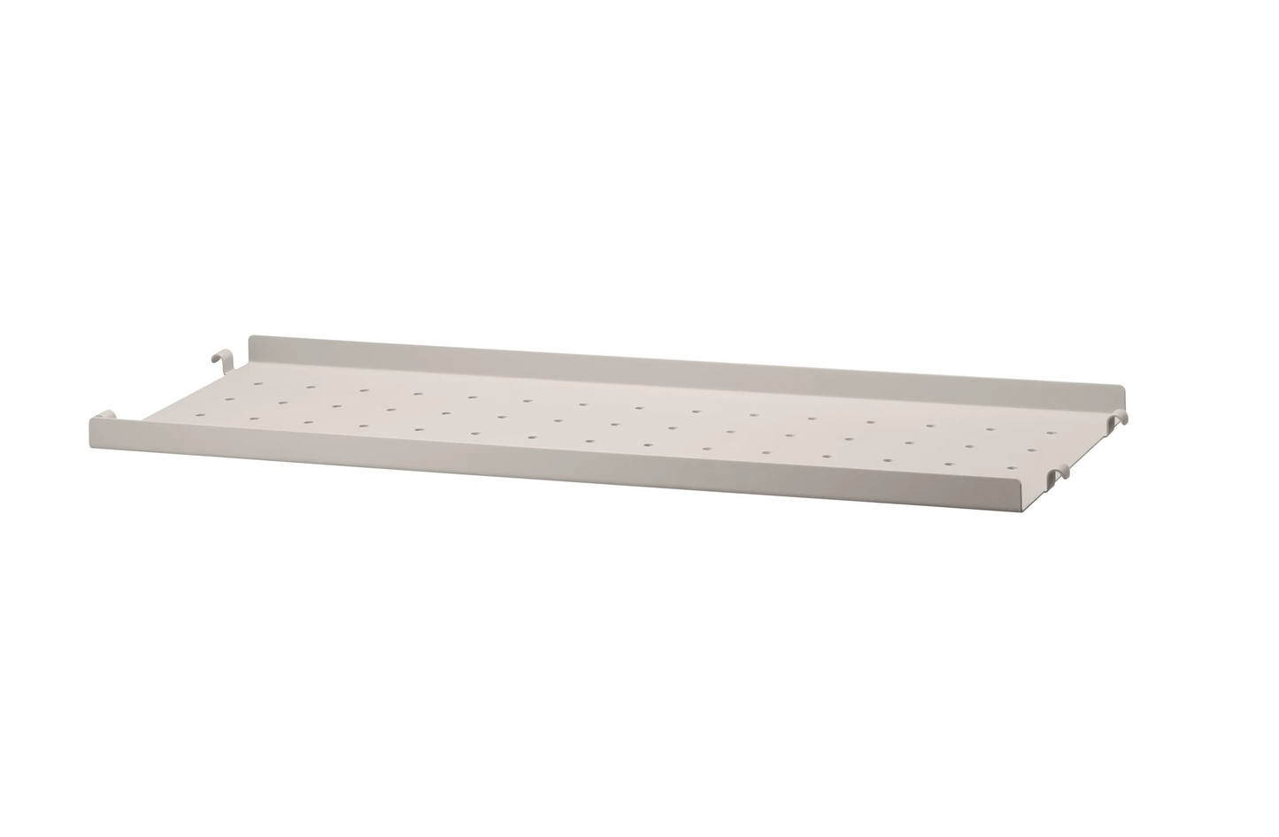 Metal shelf low edge - W58 x D20, Beige - image 3