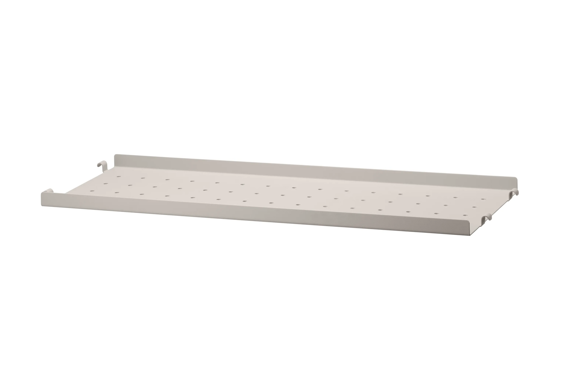 Metal shelf low edge - W58 x D20, Beige - image 3