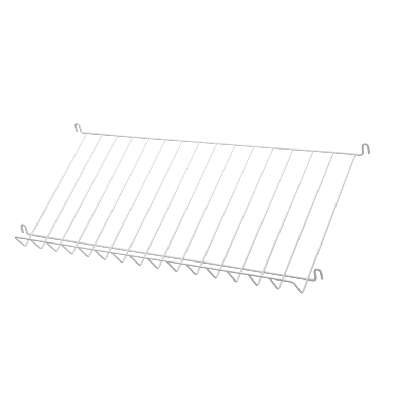 Magazine shelf metal - W78 x D30 x H15, White