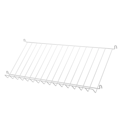 Magazine shelf metal - W78 x D30 x H15, White