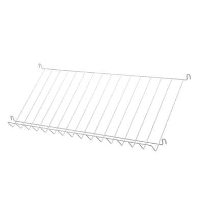 Magazine shelf metal - W78 x D30 x H15, White - image 3