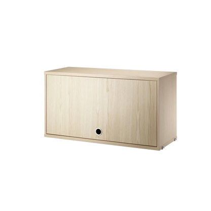 Cabinet with flip door - W78 x D30 x H42, Ash - image 3