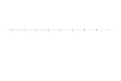 Relief Hook rail, Large - W123, White