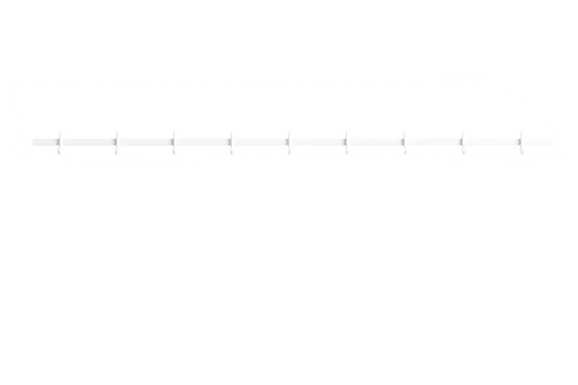 Relief Hook rail, Large - W123, White