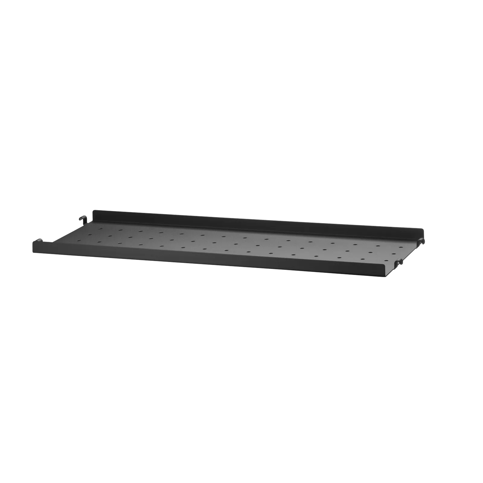 Metal shelf low edge - W58 x D20, Black - image 3