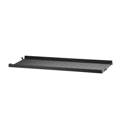 Metal shelf low edge - W58 x D20, Black - image 3
