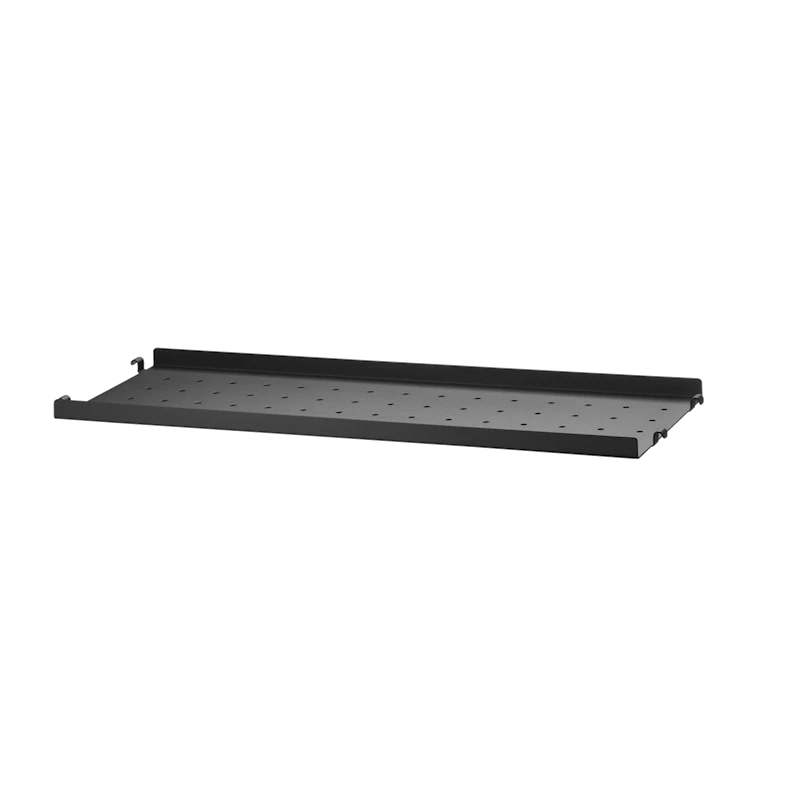 Metal shelf low edge - W58 x D20, Black