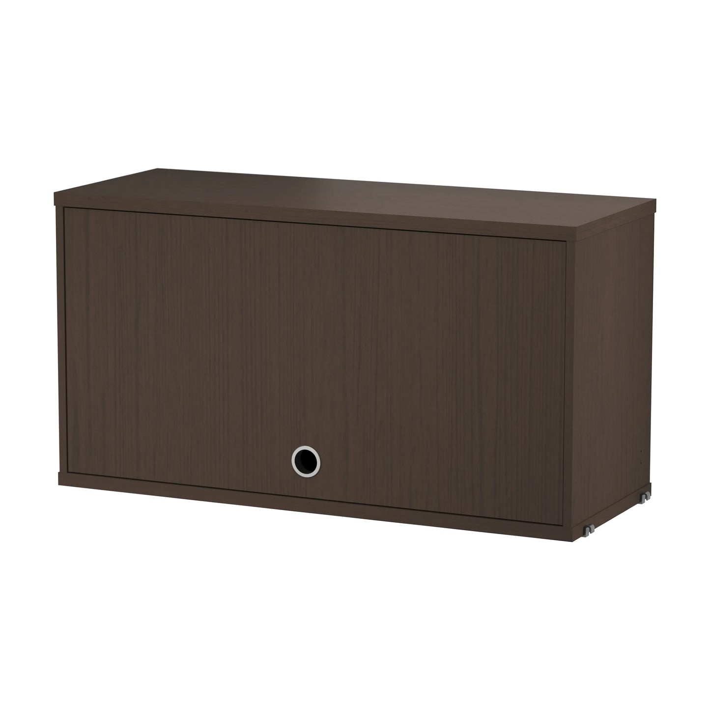 Cabinet with flip door - W78 x D30 x H42, Dark oak - image 4