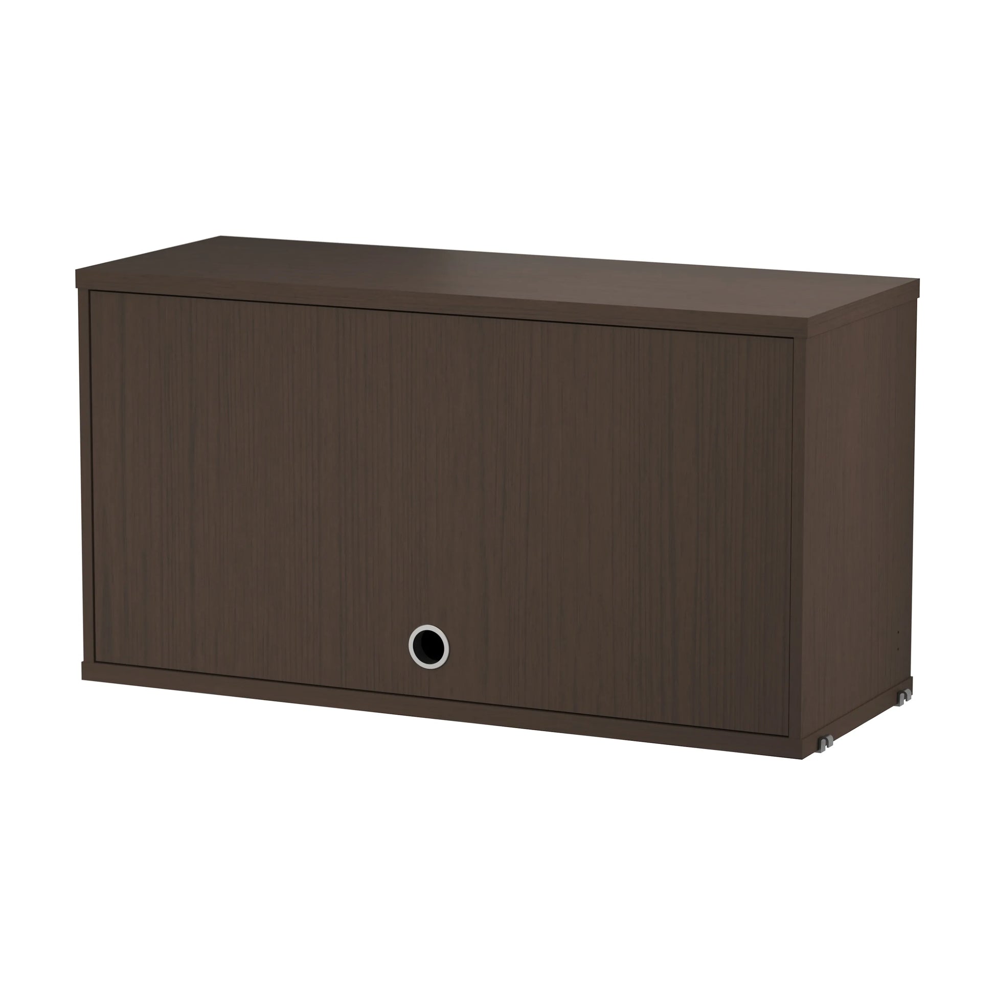 Cabinet with flip door - W78 x D30 x H42, Dark oak - image 4