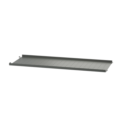 Metal shelf low edge - W78 x D30, Dark grey - image 2