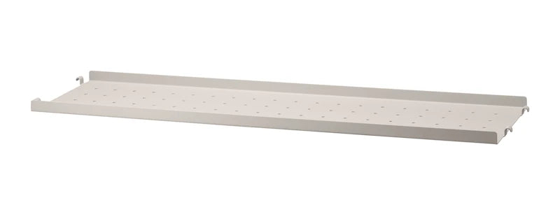 Metal shelf low edge - W78 x D20, Beige