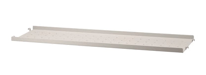 Metal shelf low edge - W78 x D20, Beige