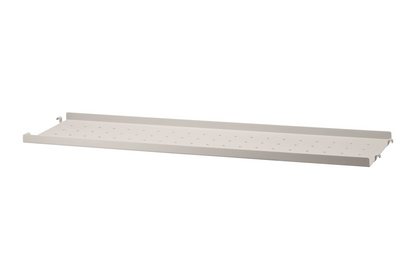 Metal shelf low edge - W78 x D20, Beige - image 3